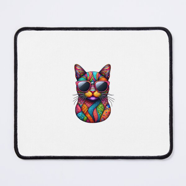 Item preview, Colorful cat with sunglasses designed and sold by ModederZukunft.