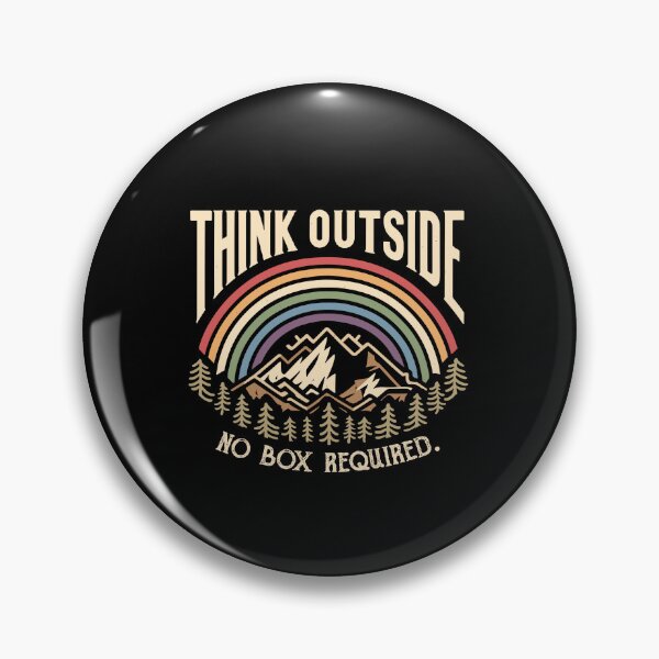 Item preview, Think Outside No Box Required Funny Camping Hiking Nature designed and sold by Dressed For  Duty.