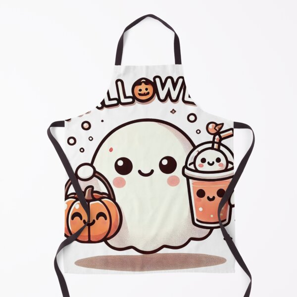 Item preview, Little ghost comes with bubble tea designed and sold by LushRetroBloom.