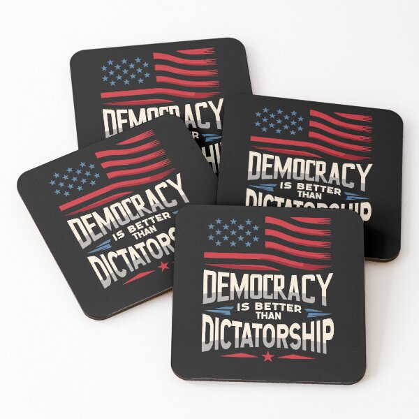 Item preview, Democracy Is Better Than Dictatorship USA American Flag designed and sold by Dressed For  Duty.