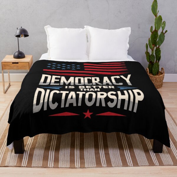 Item preview, Democracy Is Better Than Dictatorship USA American Flag designed and sold by Dressed For  Duty.