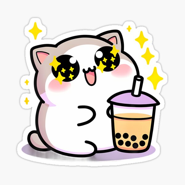 Item preview, Kitten Bubble Milk Tea designed and sold by wayejgo.