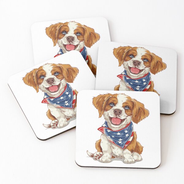 Item preview, 4th July dog with usa flag gift designed and sold by BlushRoses7.