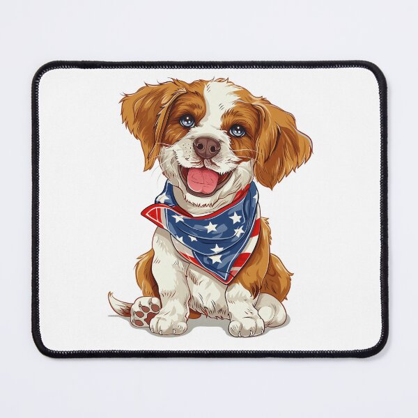 Item preview, 4th July dog with usa flag gift designed and sold by BlushRoses7.