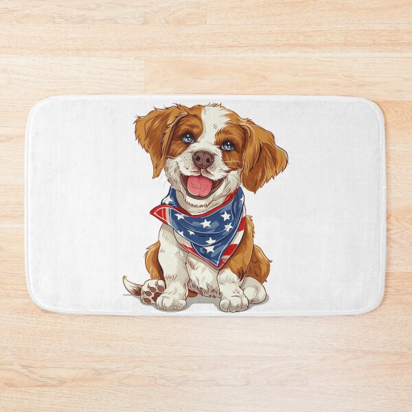 Item preview, 4th July dog with usa flag gift designed and sold by BlushRoses7.