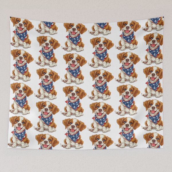 Item preview, 4th July dog with usa flag gift designed and sold by BlushRoses7.
