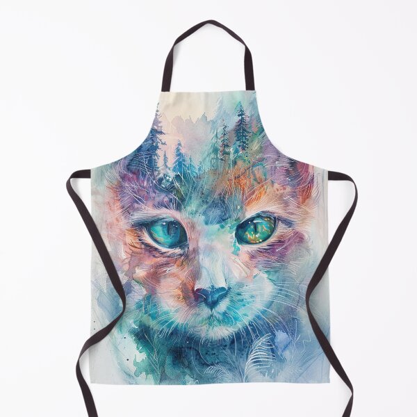 Item preview, Cat in shades of blue designed and sold by aghnadarragh.