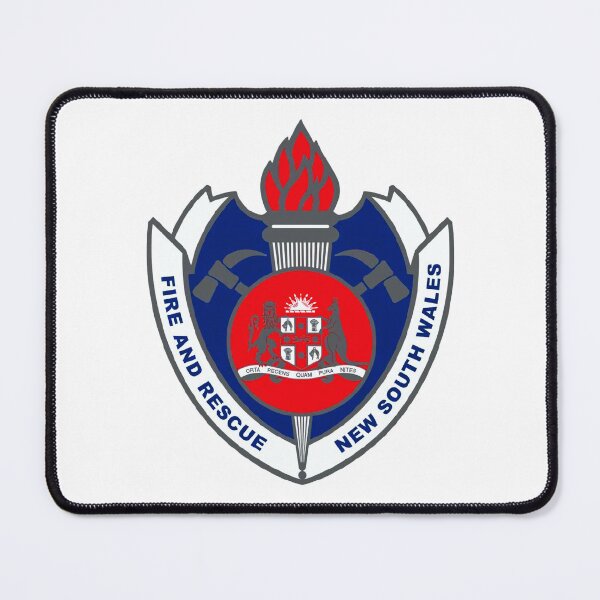 Item preview, SOUTH WALES FIREFIGHTER FIRE DEPARTMENT RESCUE RARE AUSTRALIA LOGO designed and sold by miyazdesignart.