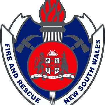 Artwork thumbnail, SOUTH WALES FIREFIGHTER FIRE DEPARTMENT RESCUE RARE AUSTRALIA LOGO by miyazdesignart