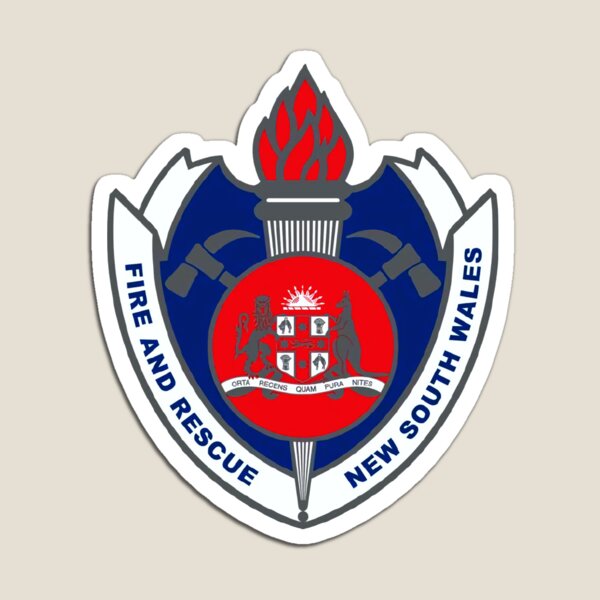 Item preview, SOUTH WALES FIREFIGHTER FIRE DEPARTMENT RESCUE RARE AUSTRALIA LOGO designed and sold by miyazdesignart.