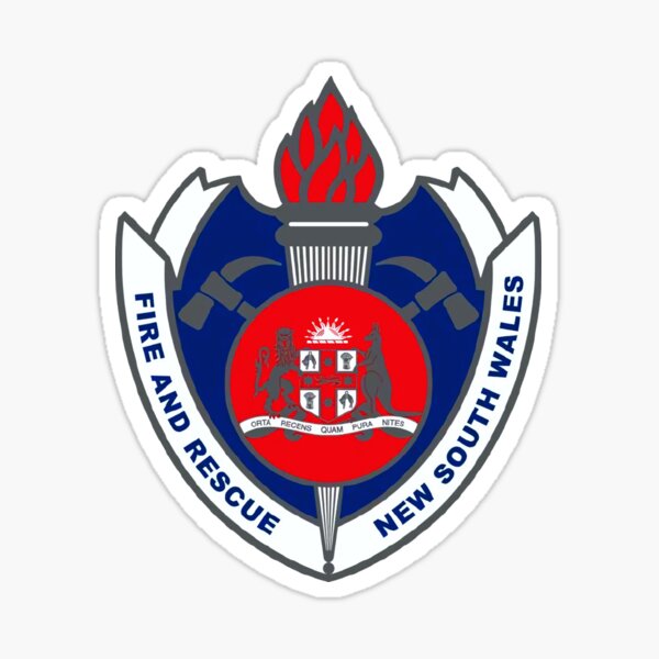 Item preview, SOUTH WALES FIREFIGHTER FIRE DEPARTMENT RESCUE RARE AUSTRALIA LOGO designed and sold by miyazdesignart.