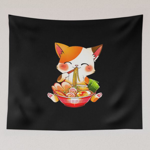 Item preview, Ramen Cat Neko Japanese designed and sold by wayejgo.