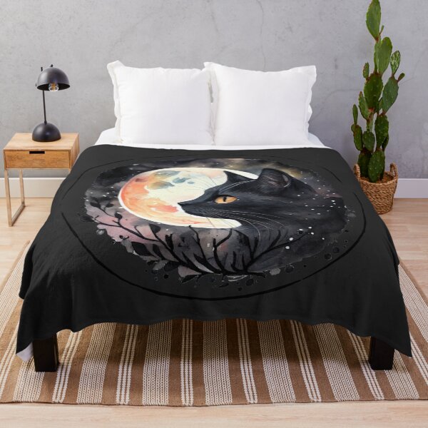 Item preview, Witchy Black Cat in the Moonlight designed and sold by RakelMacc.