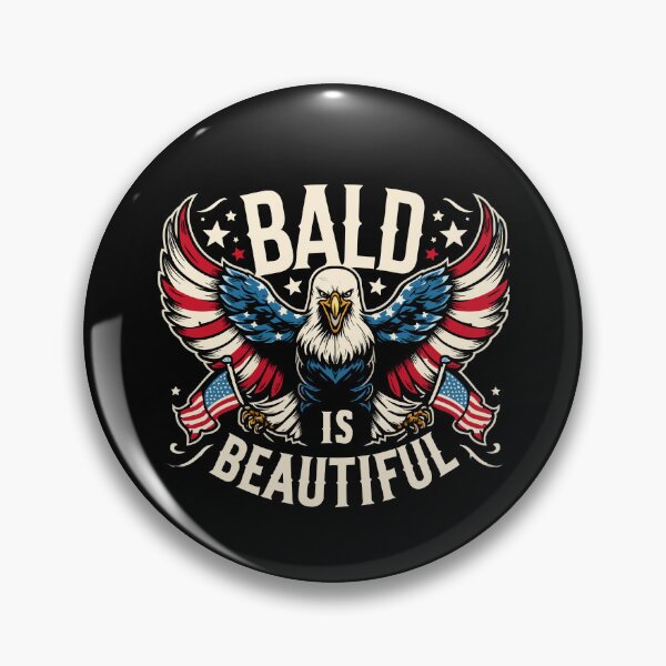 Artikelvorschau, Glatze ist schön 4. Juli Unabhängigkeitstag American Eagle entworfen und verkauft von Dressed For Duty.