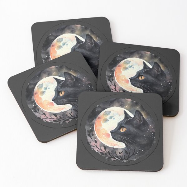 Item preview, Witchy Black Cat in the Moonlight designed and sold by RakelMacc.