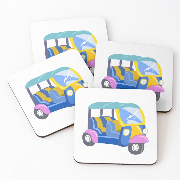 Item preview, Thai cartoon tuk tuk on white background designed and sold by Chattakan.