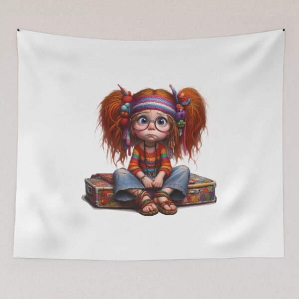 Item preview, Boho girl travelling designed and sold by Ssevi.