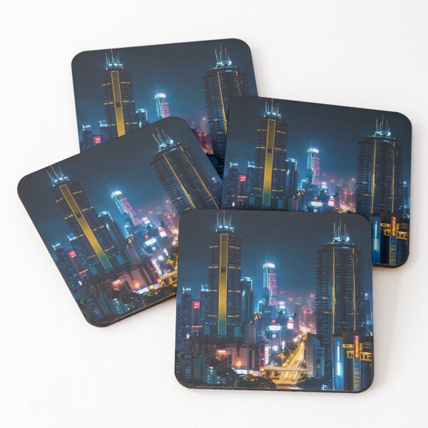 Item preview, Neon style futuristic cityscape designed and sold by mikaws.