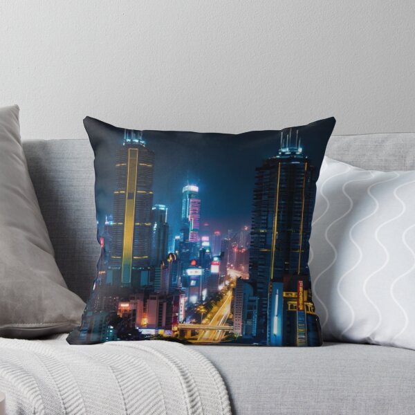 Item preview, Neon style futuristic cityscape designed and sold by mikaws.