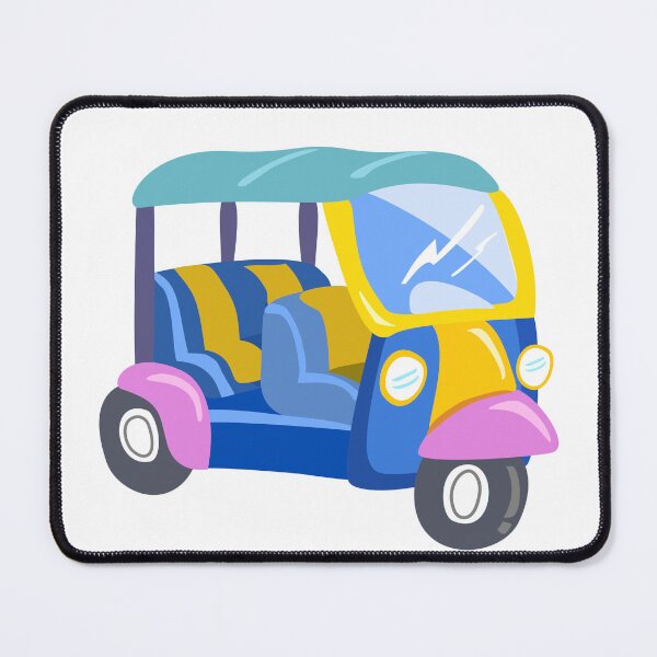 Item preview, Thai cartoon tuk tuk on white background designed and sold by Chattakan.