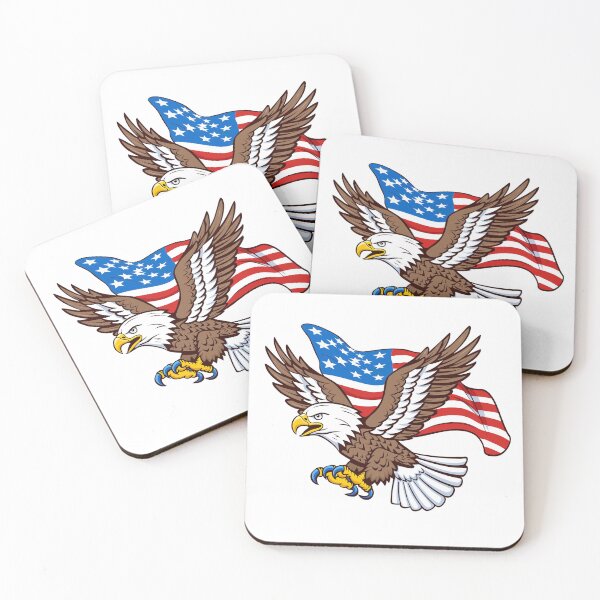 Item preview, 4th July eagle with usa flag gift designed and sold by BlushRoses7.
