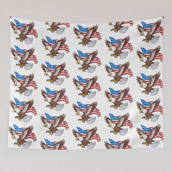 Item preview, 4th July eagle with usa flag gift designed and sold by BlushRoses7.