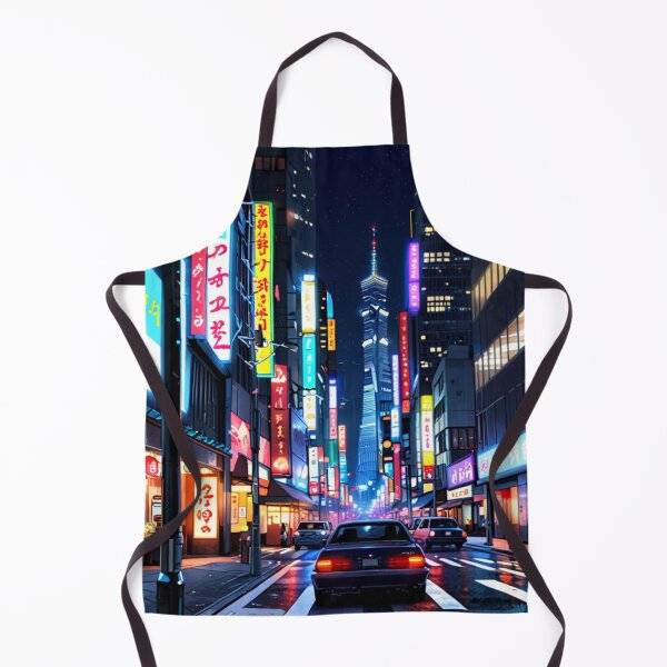 Item preview, Anime style neon city at night designed and sold by mikaws.