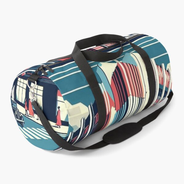 Item preview, The image features a retro-futuristic cityscape with skyscrapers, high-tech elements, and the American flag, creating a scene that blends classic and futuristic concepts. designed and sold by Nataliya Kretsu.