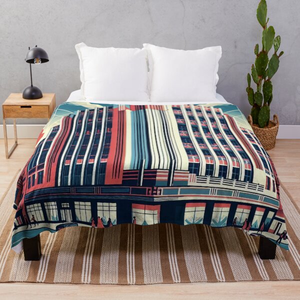 Item preview, The image features a retro-futuristic cityscape with skyscrapers, high-tech elements, and the American flag, creating a scene that blends classic and futuristic concepts. designed and sold by Nataliya Kretsu.