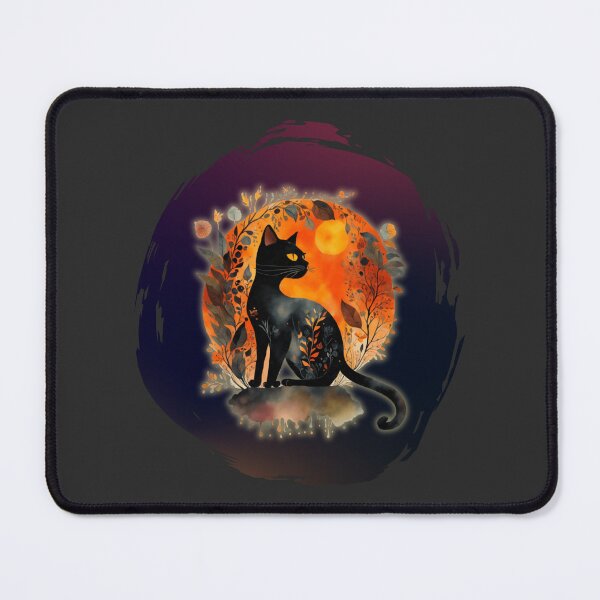 Item preview, Witchy Black Cat On A Fire Moon designed and sold by RakelMacc.