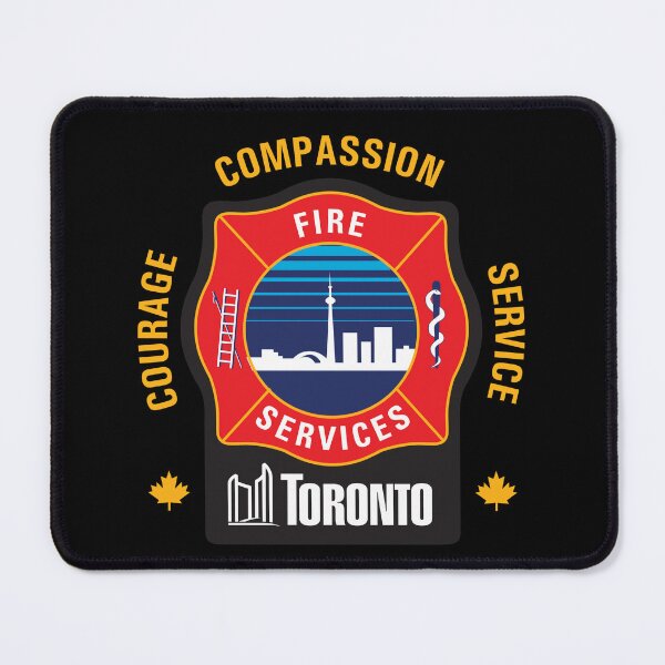 Artikelvorschau, TORONTO KANADA FEUERWEHR FEUERWEHR RETTUNG SELTENES FEUERWAFFEN-LOGO entworfen und verkauft von miyazdesignart.