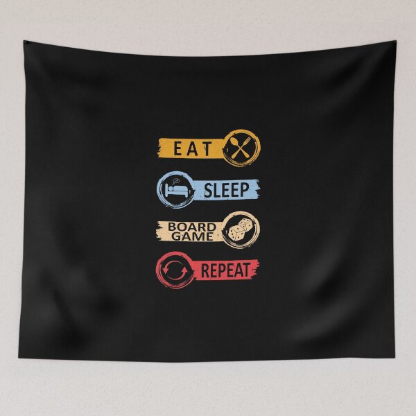 Item preview, Eat Sleep Boardgame Repeat designed and sold by strokli.
