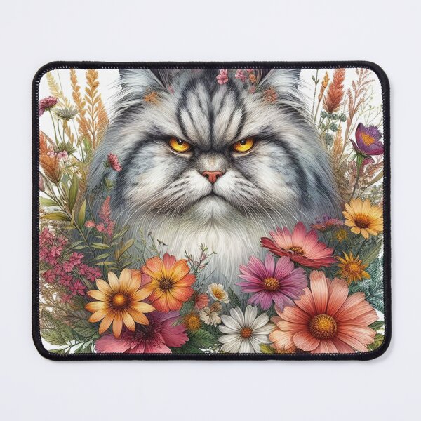 Item preview, Cat with Florals designed and sold by vectcd.