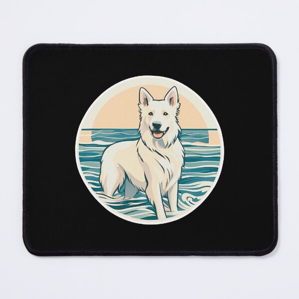 Item preview, Traveler dog in the sea white swiss shepherd dog onwer designed and sold by GoodyPaws.