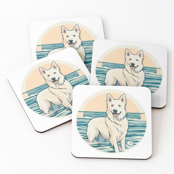 Item preview, Traveler dog in the sea white swiss shepherd dog onwer  designed and sold by GoodyPaws.