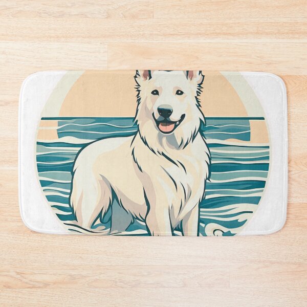 Item preview, Traveler dog in the sea white swiss shepherd dog onwer  designed and sold by GoodyPaws.
