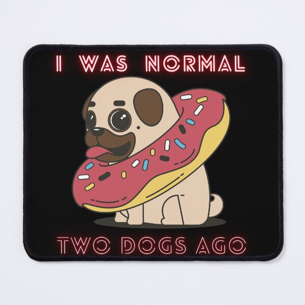 Item preview, Pug with a donut necklace designed and sold by MisiuKolorowy.