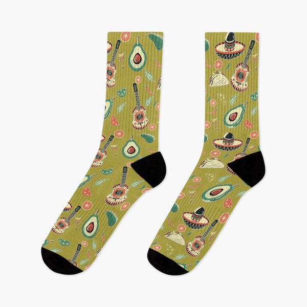 Item preview, Chillin' with Chilis - Mexican Style Pattern on the  Lime Green Background  designed and sold by IraNiva.