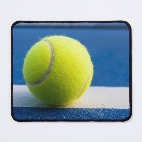 Item preview, Tennis ball on blue court, white line designed and sold by homydesign.