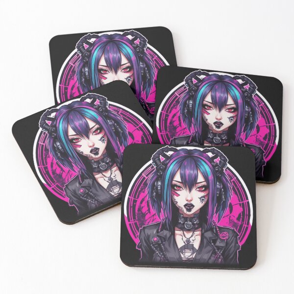Item preview,  Asian Cyberpunk, Damaged Girl, Round Logo, Sexy designed and sold by Burn-Ego.