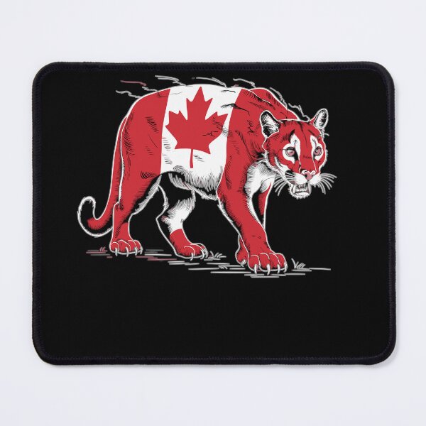 Item preview, Maple Leaf Patriotic Cougar Canada Flag designed and sold by Smix Pixels.