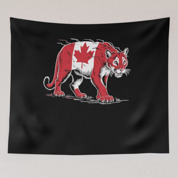 Item preview,  Maple Leaf Patriotic Cougar Canada Flag  designed and sold by Smix Pixels.