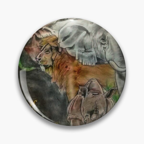 Item preview, Big Five Africa Sketch Ghas Art Special Edition designed and sold by Sa-Music-Merch.