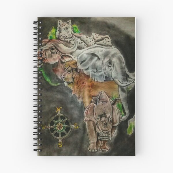 Item preview, Big Five Africa Sketch Ghas Art Special Edition designed and sold by Sa-Music-Merch.