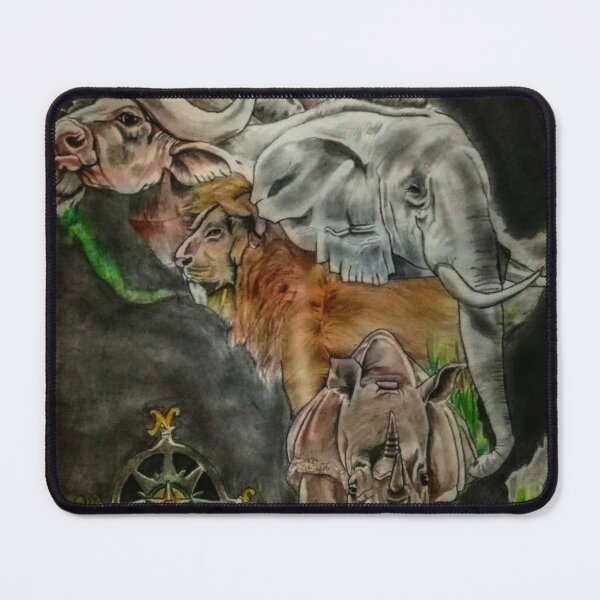 Item preview, Big Five Africa Sketch Ghas Art Special Edition designed and sold by Sa-Music-Merch.