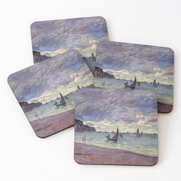 Item preview, Fishing Boats by the Beach and the Cliffs of Pourville - Claude Monet designed and sold by dottyshai.