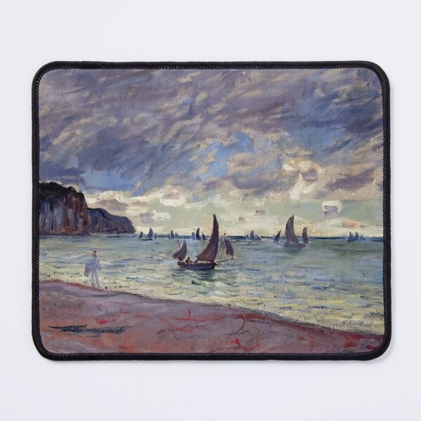 Item preview, Fishing Boats by the Beach and the Cliffs of Pourville - Claude Monet designed and sold by dottyshai.