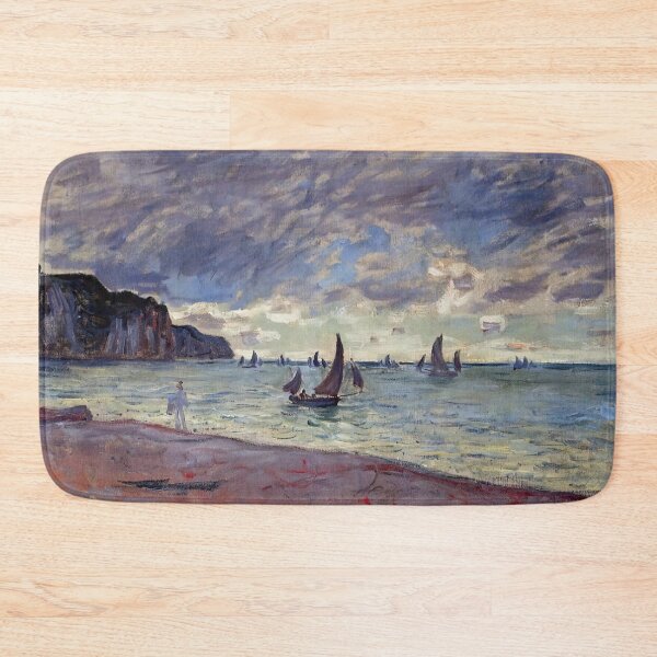 Item preview, Fishing Boats by the Beach and the Cliffs of Pourville - Claude Monet designed and sold by dottyshai.