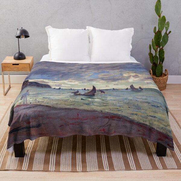 Item preview, Fishing Boats by the Beach and the Cliffs of Pourville - Claude Monet designed and sold by dottyshai.