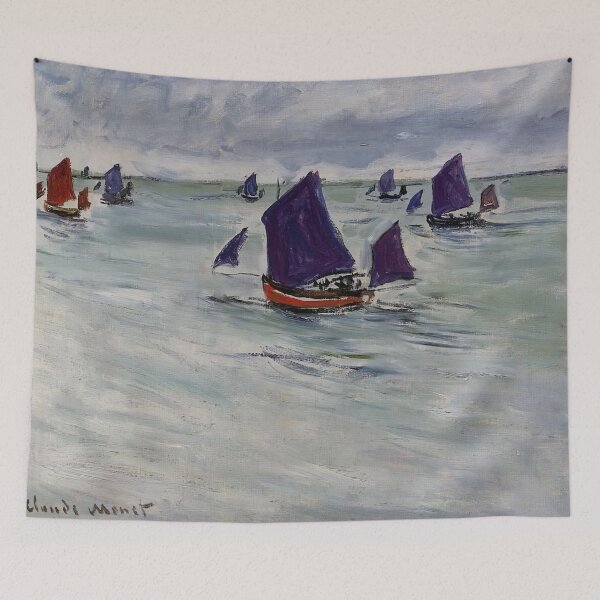 Item preview, Fishing Boats off Pourville - Claude Monet designed and sold by dottyshai.